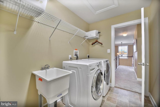 1901 Eamons Way, Annapolis, MD 21401 - washroom featuring washer and dryer and baseboards