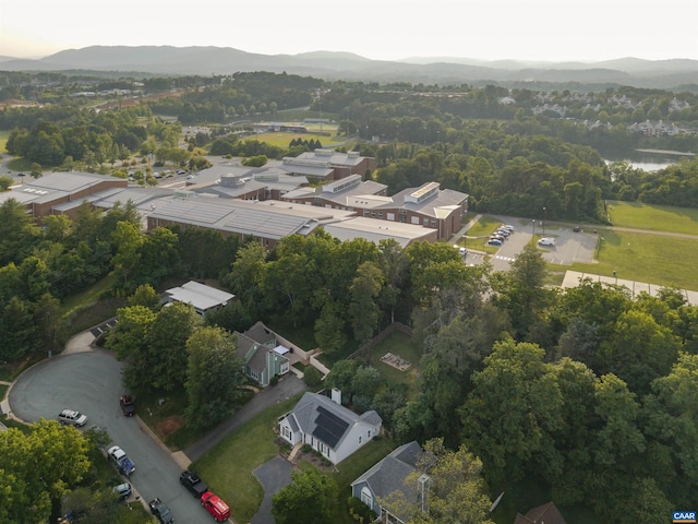 1470 Willow Lake Dr, Charlottesville, VA 22902 - aerial overview of property's location with a mountainous background