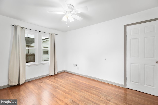407 Pratt St, Fredericksburg, VA 22405 - spare room with ceiling fan and light wood finished floors