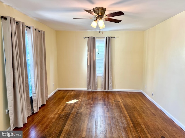 407 Pratt St, Fredericksburg, VA 22405 - spare room with hardwood / wood-style flooring and ceiling fan