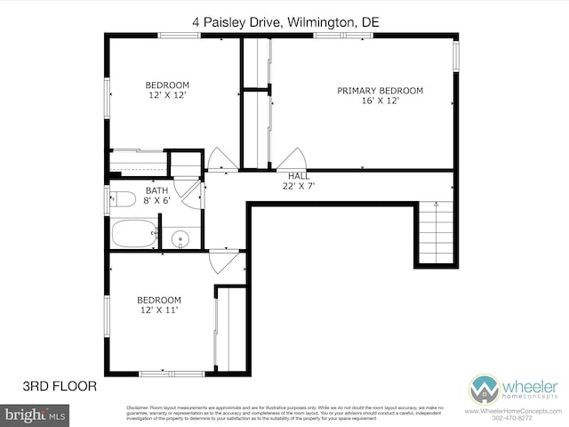 4 Paisley Dr, Wilmington, DE 19808 - view of room layout