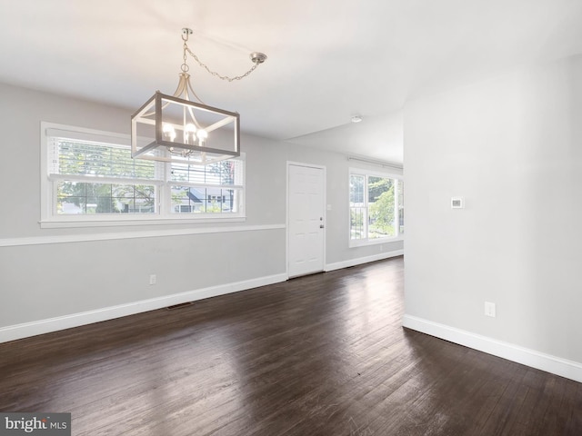4 Paisley Dr, Wilmington, DE 19808 - unfurnished dining area with a chandelier and wood finished floors