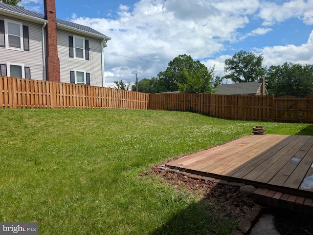 1101 Virginia Ave, Front Royal, VA 22630 - fenced backyard with a deck