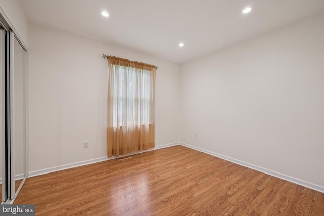 81 Argyle Ave, Blackwood, NJ 08012 - unfurnished bedroom with wood finished floors, recessed lighting, and a closet