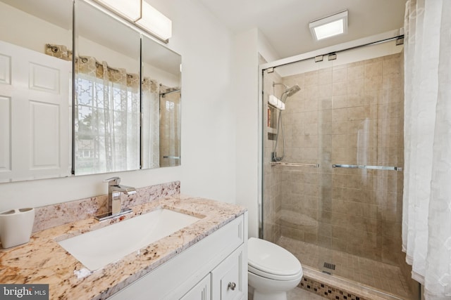 81 Argyle Ave, Blackwood, NJ 08012 - bathroom featuring vanity and a stall shower