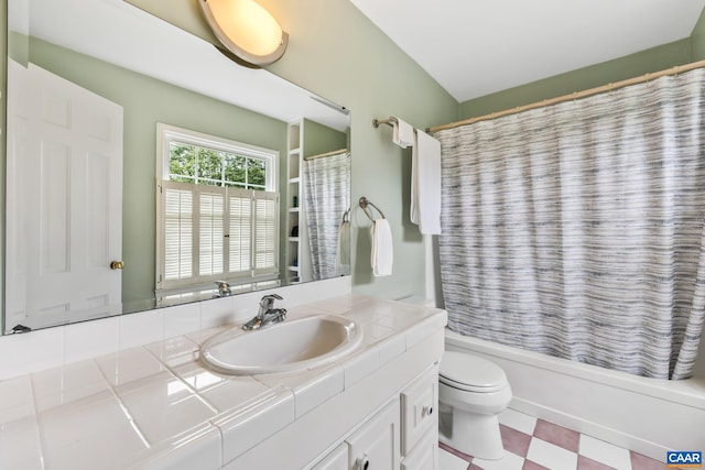 2402 Bennington Rd, Charlottesville, VA 22901 - bathroom featuring vanity and shower / bathtub combination with curtain
