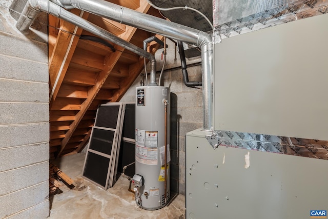 2402 Bennington Rd, Charlottesville, VA 22901 - utility room featuring water heater