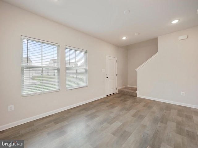 38 Preening Rd, Hedgesville, WV 25427 - foyer with wood finished floors, recessed lighting, and stairway