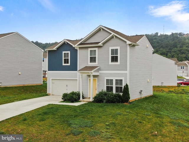 38 Preening Rd, Hedgesville, WV 25427 - view of front of property featuring a garage, concrete driveway, and a front lawn
