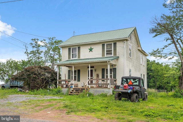 430 Bucher John Rd, Union Bridge, MD 21791 - view of front facade with covered porch and a metal roof