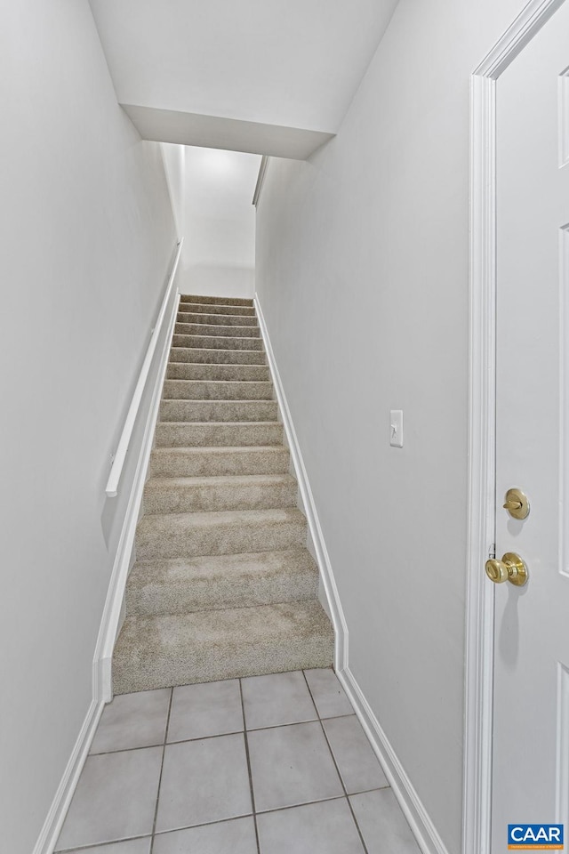 945 Dorchester Pl Unit 306, Charlottesville, VA 22911 - stairs featuring carpet floors and tile patterned flooring