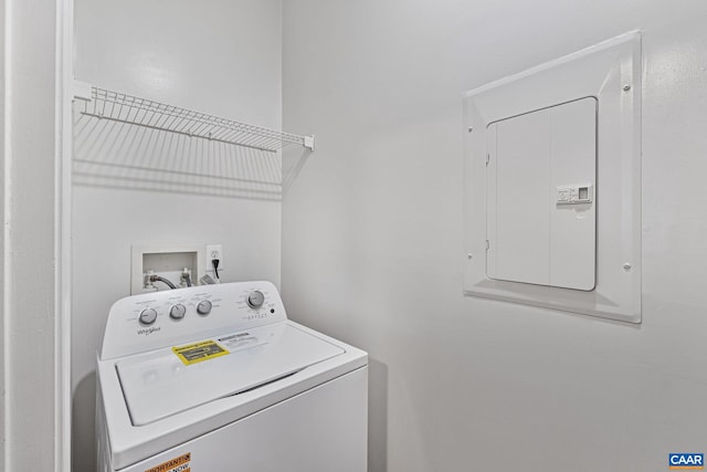 945 Dorchester Pl Unit 306, Charlottesville, VA 22911 - laundry room featuring washer / dryer and electric panel