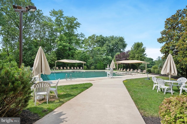 1030 E Lancaster Ave Unit 806, Bryn Mawr, PA 19010 - community pool featuring a patio and a yard