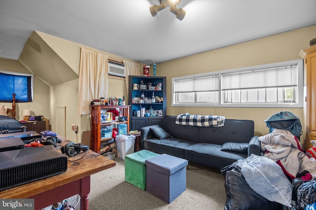 65 Silverspruce Rd, Levittown, PA 19056 - living area featuring carpet floors and ceiling fan