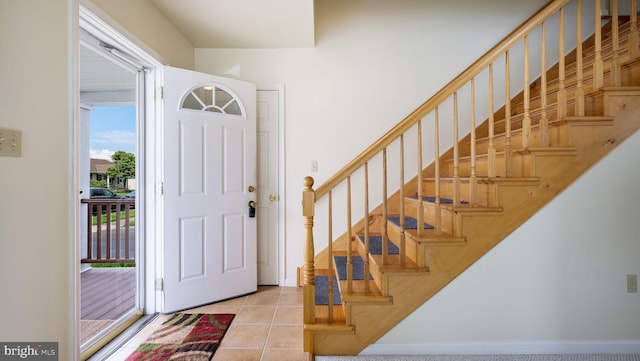 253 Roosevelt St, Bristol, PA 19007 - tiled entryway featuring stairs