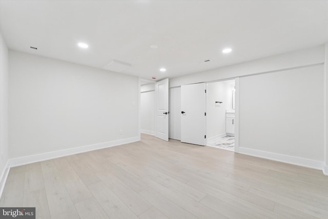 932 Cropwell Rd, Cherry Hill, NJ 08003 - finished below grade area featuring light wood-type flooring and recessed lighting