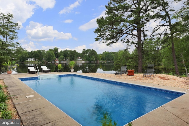 6 Shore Cir, Browns Mills, NJ 08015 - swimming pool featuring a water view