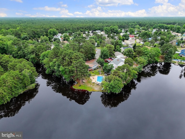6 Shore Cir, Browns Mills, NJ 08015 - drone / aerial view of a heavily wooded area and a nearby body of water