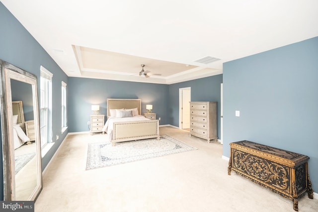 106 Pear Blossom Rd, Stafford, VA 22554 - bedroom with carpet flooring, a tray ceiling, and ceiling fan