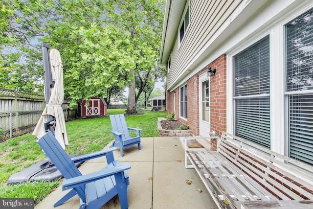 13000 Daley St, Silver Spring, MD 20906 - fenced backyard featuring a shed and a patio area