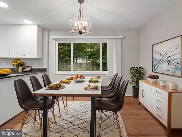 5415 Juliet St, Springfield, VA 22151 - dining space featuring wood finished floors and a chandelier