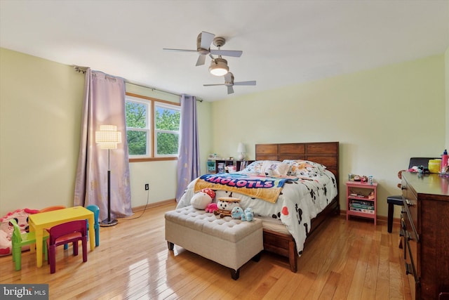 4133 Dana Ln, Lafayette Hill, PA 19444 - bedroom with light wood-style flooring and a ceiling fan