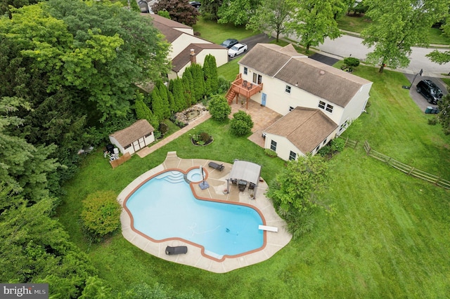 4133 Dana Ln, Lafayette Hill, PA 19444 - aerial view of a pool