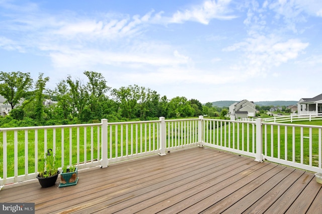 7 Compton Way, Barto, PA 19504 - wooden terrace featuring a lawn