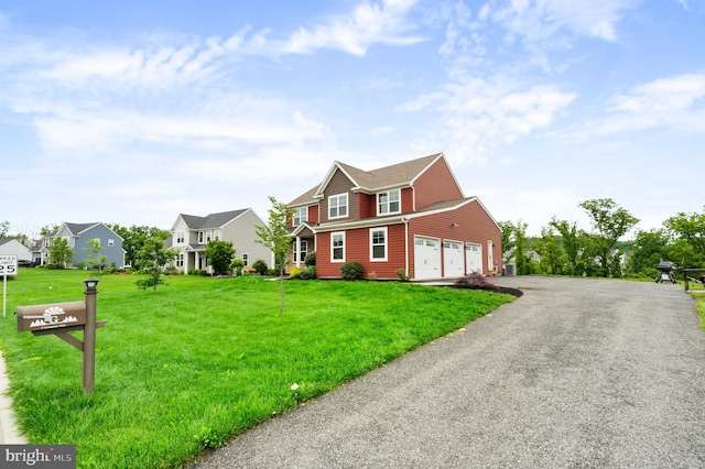 7 Compton Way, Barto, PA 19504 - view of front of house with a residential view, driveway, a garage, and a front yard