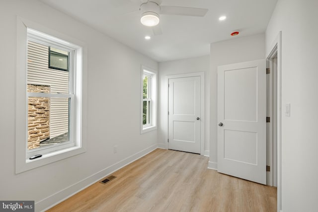 221 Ford St, Conshohocken, PA 19428 - unfurnished bedroom with light wood-type flooring and recessed lighting