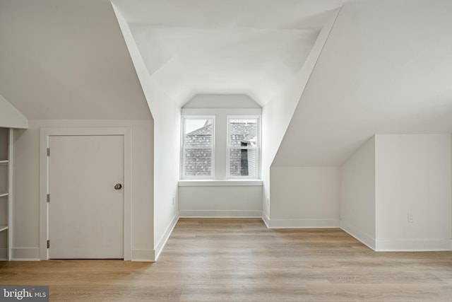 221 Ford St, Conshohocken, PA 19428 - additional living space featuring vaulted ceiling and light wood-type flooring