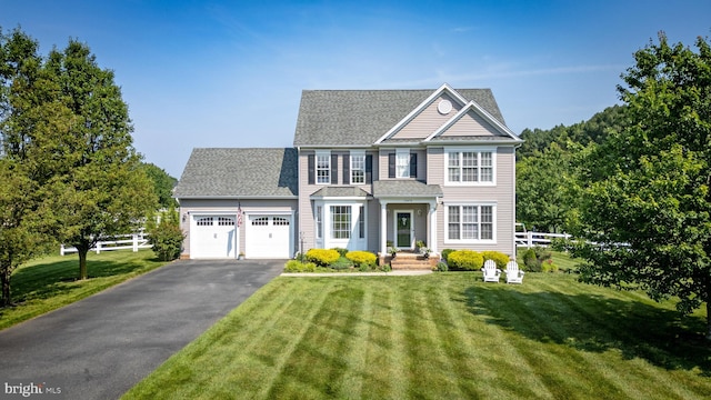 13474 Rustling Oaks Dr, Wye Mills, MD 21679 - view of front of house with a garage, asphalt driveway, and a shingled roof