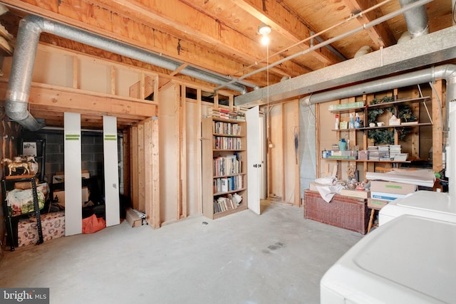 1951 Flowering Tree Ter, Silver Spring, MD 20902 - unfinished basement with independent washer and dryer