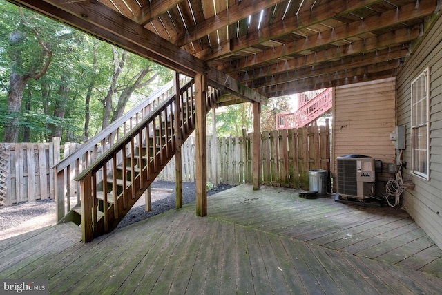1951 Flowering Tree Ter, Silver Spring, MD 20902 - wooden deck with stairway
