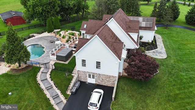 15901 Hampton Rd, Hamilton, VA 20158 - view from above of property with a pool