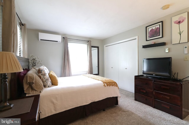 1239 Circleville Rd, State College, PA 16803 - carpeted bedroom featuring a wall unit AC and a closet