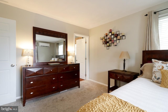 1239 Circleville Rd, State College, PA 16803 - bedroom with light carpet, multiple windows, and an AC wall unit