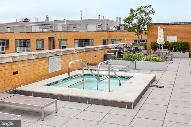 475 K St NW Unit 522, Washington, DC 20001 - view of pool with a hot tub and a grill