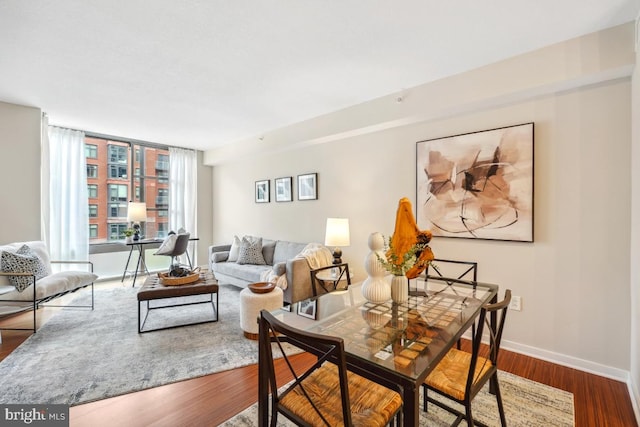 475 K St NW Unit 522, Washington, DC 20001 - dining space with wood finished floors and baseboards