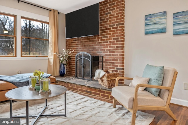 2 Forest Trl, Fairfield, PA 17320 - living room featuring light wood-style floors and a fireplace