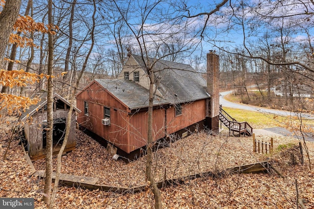 2 Forest Trl, Fairfield, PA 17320 - view of home's exterior featuring a chimney, roof with shingles, and cooling unit