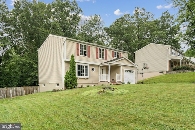 16041 Macedonia Dr, Woodbridge, VA 22191 - view of front facade with an attached garage, a porch, and crawl space