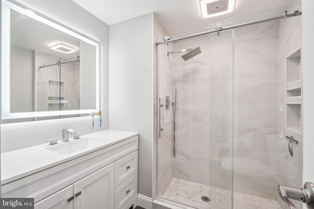 16041 Macedonia Dr, Woodbridge, VA 22191 - bathroom featuring a shower stall and vanity