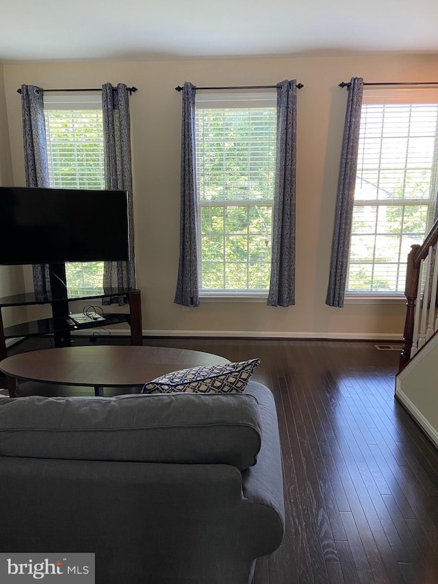 8930 Shadia Pl, Manassas, VA 20110 - living area featuring wood-type flooring and stairway