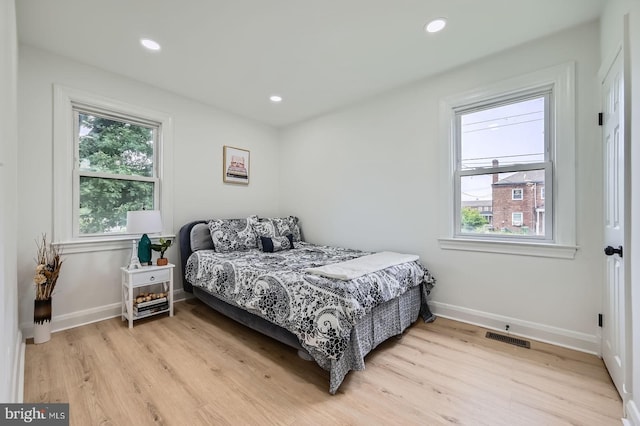 3814 Cedardale Rd, Baltimore, MD 21215 - bedroom featuring light wood finished floors and recessed lighting
