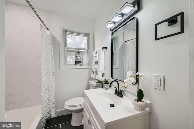 3814 Cedardale Rd, Baltimore, MD 21215 - bathroom with vanity, shower / bath combination with curtain, and tile patterned flooring