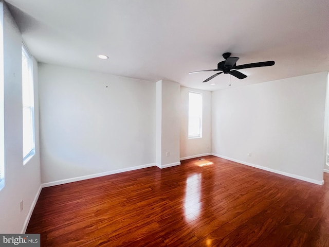 115 W Sharpnack St, Philadelphia, PA 19119 - unfurnished room featuring wood finished floors, ceiling fan, and recessed lighting