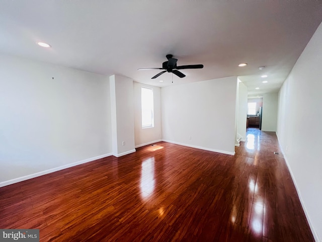 115 W Sharpnack St, Philadelphia, PA 19119 - unfurnished room with plenty of natural light, wood finished floors, ceiling fan, and recessed lighting