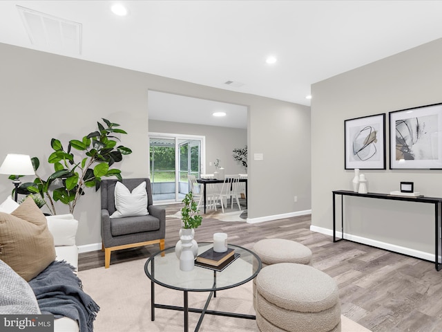 813 Ferguson Rd, Joppa, MD 21085 - living room featuring light wood-style flooring and recessed lighting