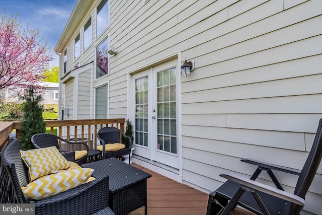 3716 Taft Ave, Alexandria, VA 22304 - wooden terrace with french doors